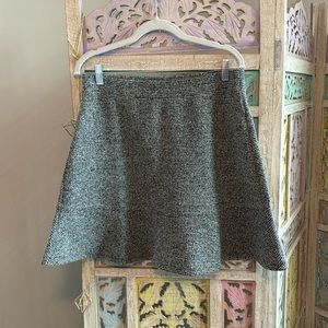 Ann Taylor Loft heathered gray A-line skirt size medium